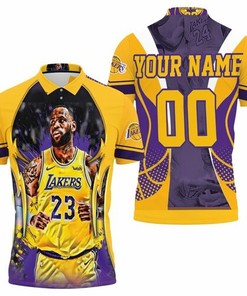 Lebron James 23 Los Angeles Lakers Western Conference Fire Ball Personalized 3D All Over Print Polo Shirt