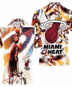 Lebron James 6 Miami Heat Legend Slam Dunk Watercolor For Fan 3D All Over Print Polo Shirt