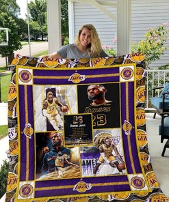 Lebron James Lakers Number 23 Quilt Blanket Bedding Set