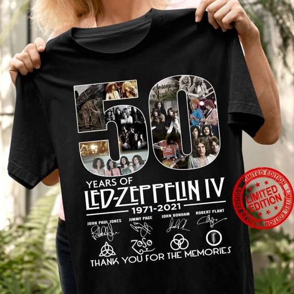 Led Zeppelin T Shirt 1971 Wembley Band Logo New Official