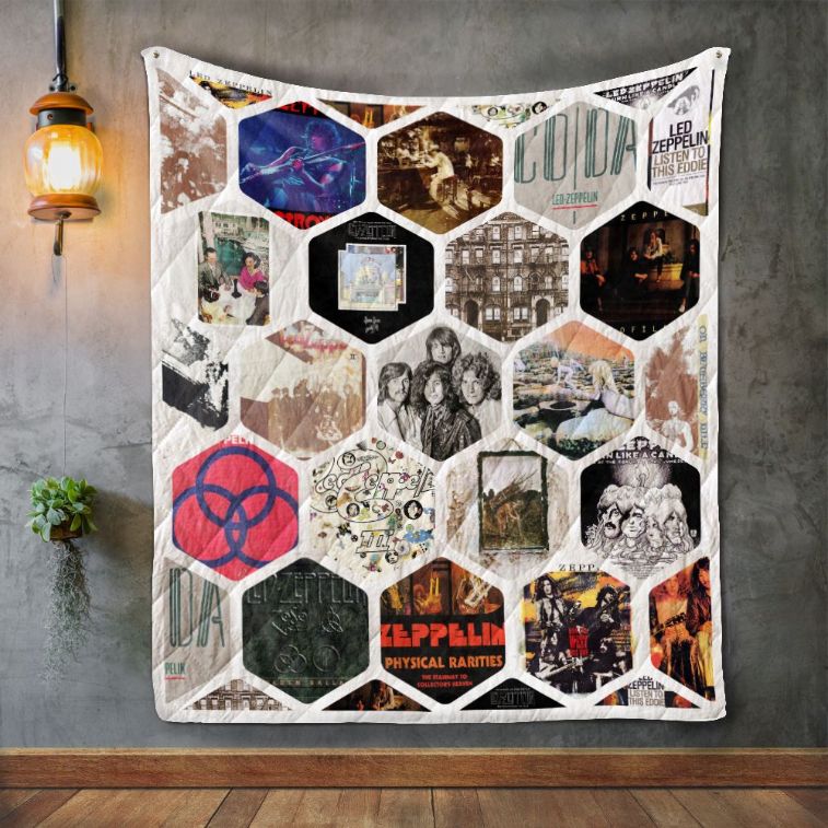 Led Zeppelin Album Covers Quilt Blanket Bedding Set