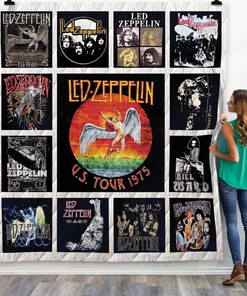 Led Zeppelin Albums Quilt Blanket Bedding Set for Home Décor