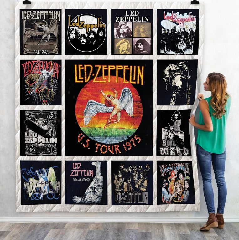 Led Zeppelin Albums Quilt Blanket Bedding Set for Home Décor