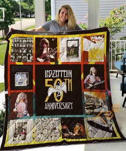 Led Zeppelin Quilt Blanket Bedding Set With Pilliwcases Option For Picnic Or Home Decor