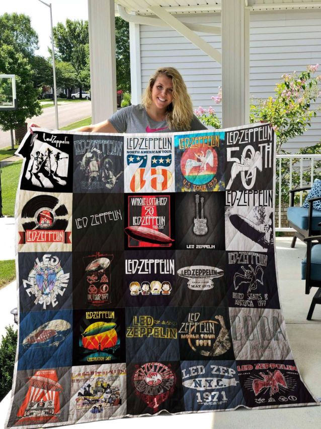 Led Zeppelin Quilt Blanket Bedding Set for Home Décor