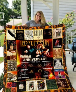 Led Zepplin Anniversary Quilt Blanket Bedding Set