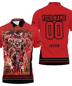 Legend Chicago Bulls 23 Michael Jordan Personalized Polo Shirt All Over Print Shirt 3d T-shirt