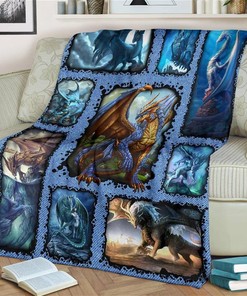 Legend Dragons Idea Dragon Lover Sherpa Fleece Blanket Gifts for Family, for Couple