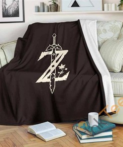Legend Of Zelda Breath Of The Wild Logo Sherpa Fleece Blanket Gifts for Family, for Couple