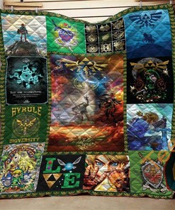 Legend Of Zelda Collage Quilt Blanket And Bedding Set Option