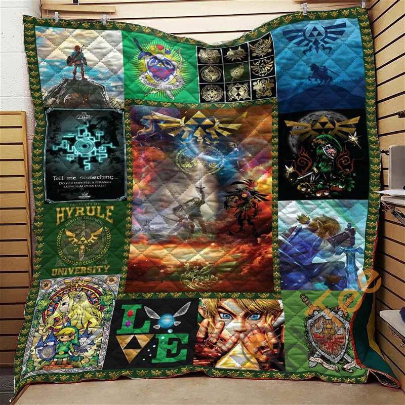 Legend Of Zelda Collage Quilt Blanket And Bedding Set Option