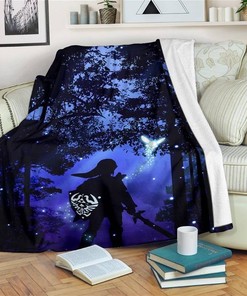 Legend Of Zelda In The Darkness Sherpa Fleece Blanket Gifts for Family, for Couple