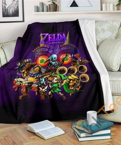 Legend Of Zelda Majora's Mask 3d Full Character Sherpa Fleece Blanket Gifts for Family, for Couple