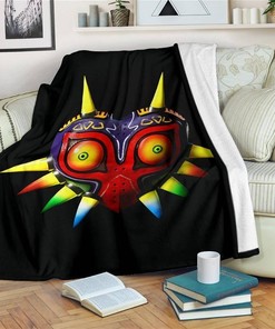 Legend Of Zelda Majora's Mask Game Sherpa Fleece Blanket Gifts for Family, for Couple