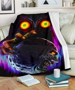 Legend Of Zelda Majora's Mask Sherpa Fleece Blanket Gifts for Family, for Couple