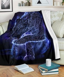 Legendary Leopard Sherpa Fleece Blanket Gifts for Family, for Couple
