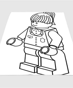 Lego Police Woman Sherpa Fleece Blanket Gifts for Family, for Couple