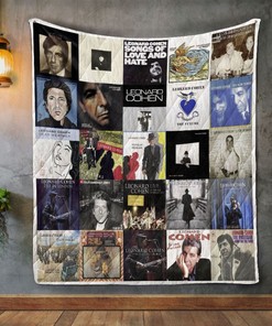 Leonard Cohen Classic Quilt Blanket