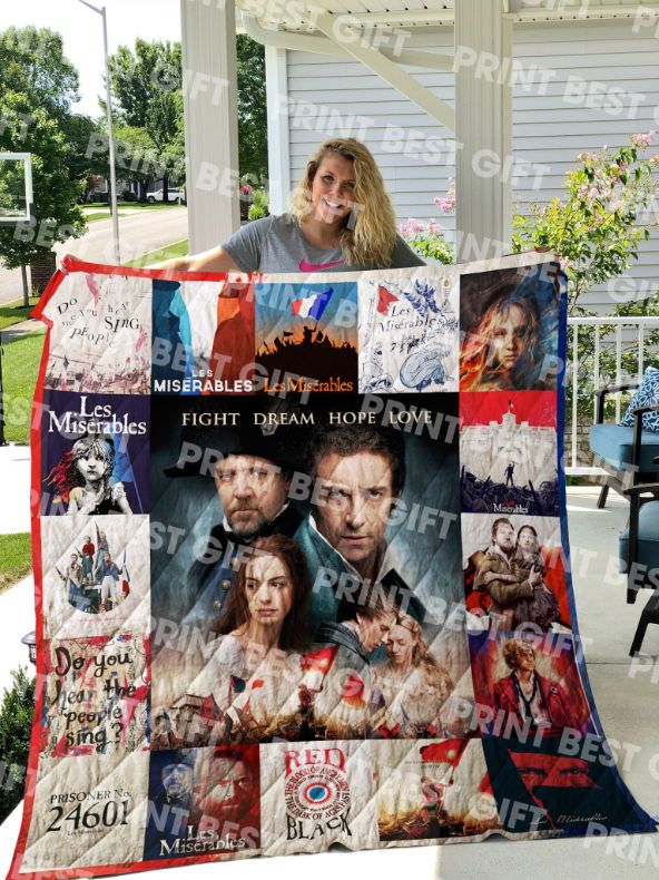 Les Miserables Fight Dream Hope Love Poster Quilt Blanket Bedding Set