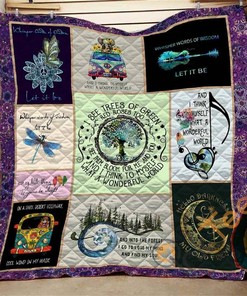 Let It Be Hippie Quilt Blanket Bedding Set