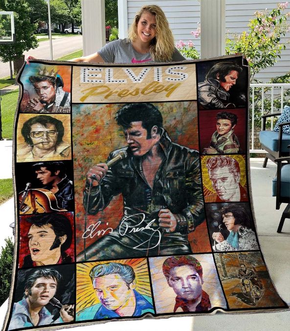 Let's Be Friends Elvis Presley Collection Quilt Blanket Bedding Set