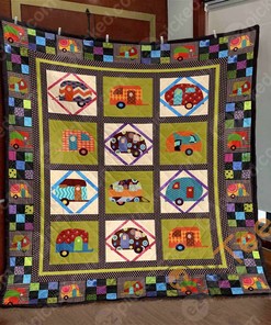 Let's Go Camping Quilt Blanket Bedding Set