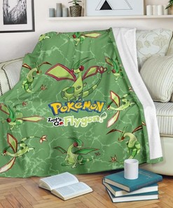 Let's Go Flygon Pokemon Fleece Blanket Gift For Fan, Quilt Blanket Bedding Set Gift83