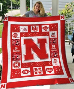 Let's Go Huskers Ncaa Nebraska Cornhuskers Collection Quilt Blanket Bedding Set