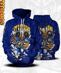 Let’s Go Los Angeles Rams 3D Hoodie
