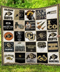 Let's Go Ncaa Colorado Buffaloes Combined Collected Quilt Blanket Bedding Set