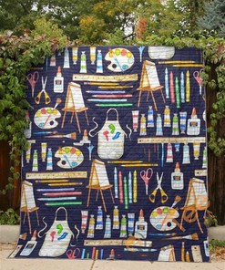Let's Go Painting Quilt Blanket Bedding Set