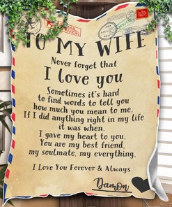 Letter To My Wife I Love You Forever And Always Personalized Quilt Blanket Bedding Set