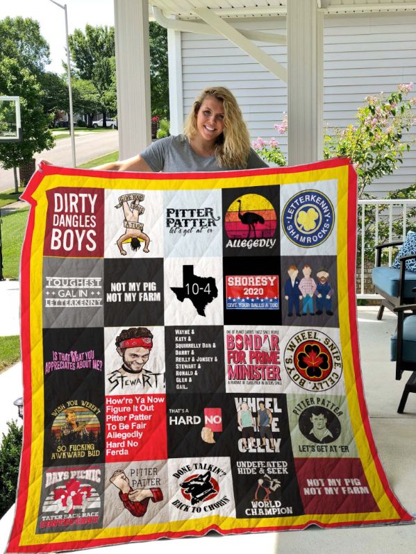 Letterkenny Pitter Patter Quilt Blanket Bedding Set