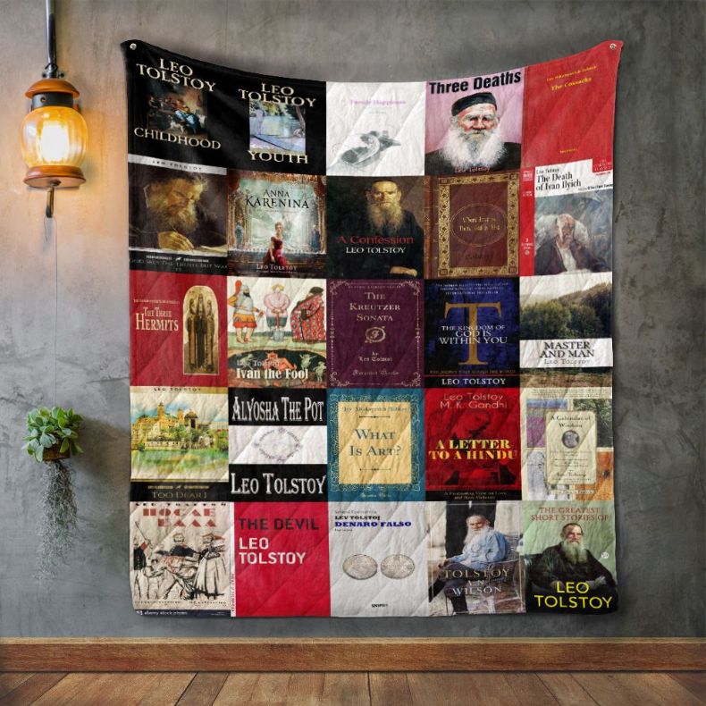 Lev Nikolayevich Tolstoy Books Quilt Blanket Bedding Set