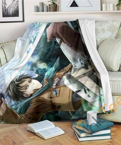 Levi Ackerman Sherpa Fleece Blanket Gifts for Family, for Couple