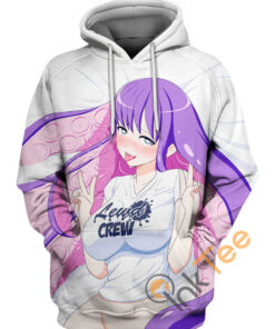 Lewd Crew Hentai Hq Ahegao Hoodie 3D