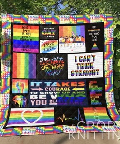 Lgbt It Takes Courage To Grow Up And Be Who You Really Are Quilt Blanket Bedding Set