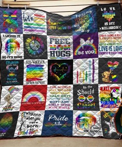 Lgbt Quotes Quilt Blanket Bedding Set