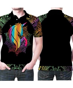 Lgbt Unicorn Mandala Pattern Pride Flag 3d Designed For Lgbt Supporters Yogis Polo Shirt All Over Print Shirt 3d T-shirt