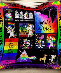 Lgbt Unicorn You Are Amazing Just The Way You Are Quilt Blanket Bedding Set