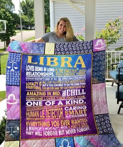 Libra Loves Being In Long Relationship Quilt Blanket Bedding Set