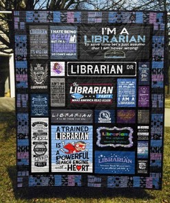 Librarian Quilt Blanket Bedding Set for Home Décor