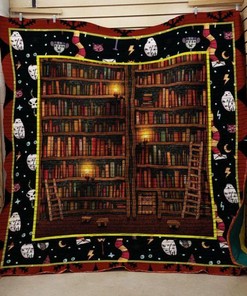 Library 2 Reading Quilt Blanket Bedding Set for Home Décor