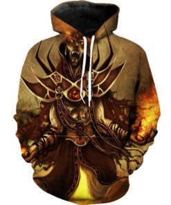 Lich Artwork Epic Fantasy Fire Lich Hoodie 3D
