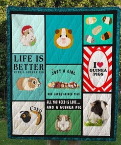 Life Is Better With A Guinea Pig Quilt Blanket Bedding Set