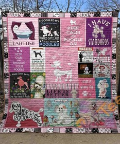 Life Is Better With A Poodle Quilt Blanket Bedding Set