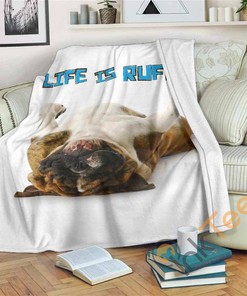 Life Is Ruff Sherpa Fleece Blanket Gifts for Family, for Couple