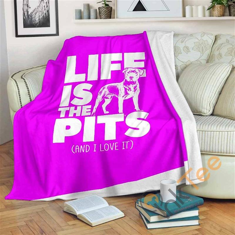 Life Is The Pits Sherpa Fleece Blanket Gifts for Family, for Couple