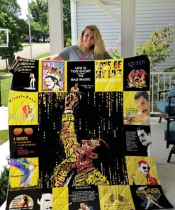 Life Is Too Short To Listen To Bad Music Freddie Mercury Quilt Blanket Bedding Set