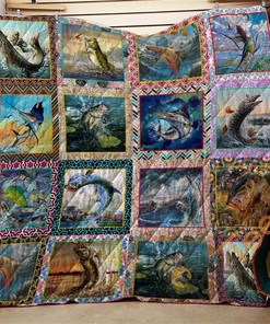 Life Of Fishing Quilt Blanket Bedding Set